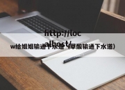 w给姐姐输通下水道（草酸输通下水道）